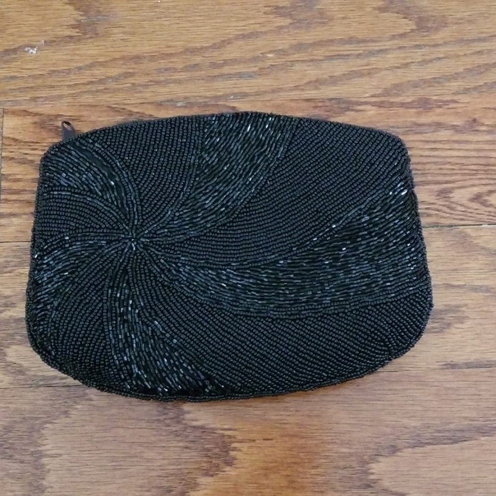 Black Beaded Evening Bag